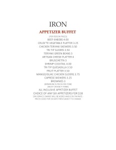 Appetizer Buffet 02182016 jpg